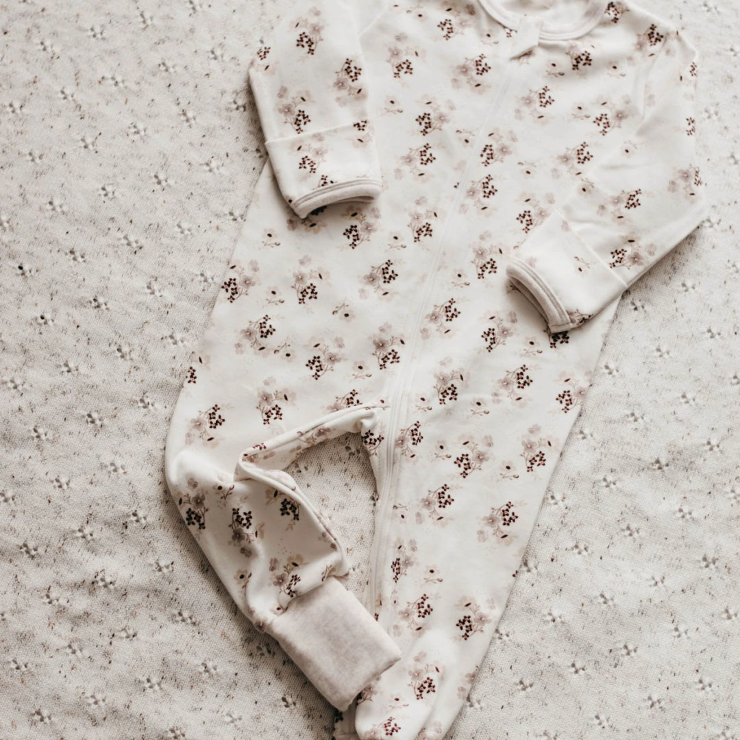 BENCER &amp; HAZELNUT POSY ZIP ROMPER