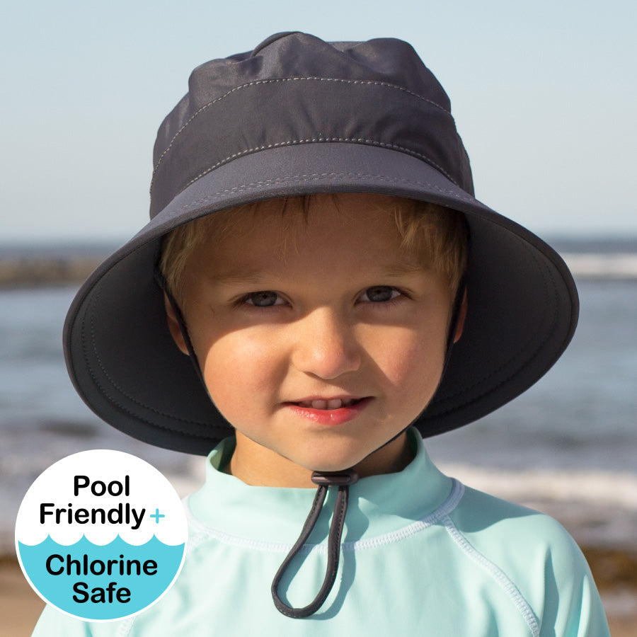 BEDHEAD KIDS UPF50+ SWIM BUCKET HAT - SLATE