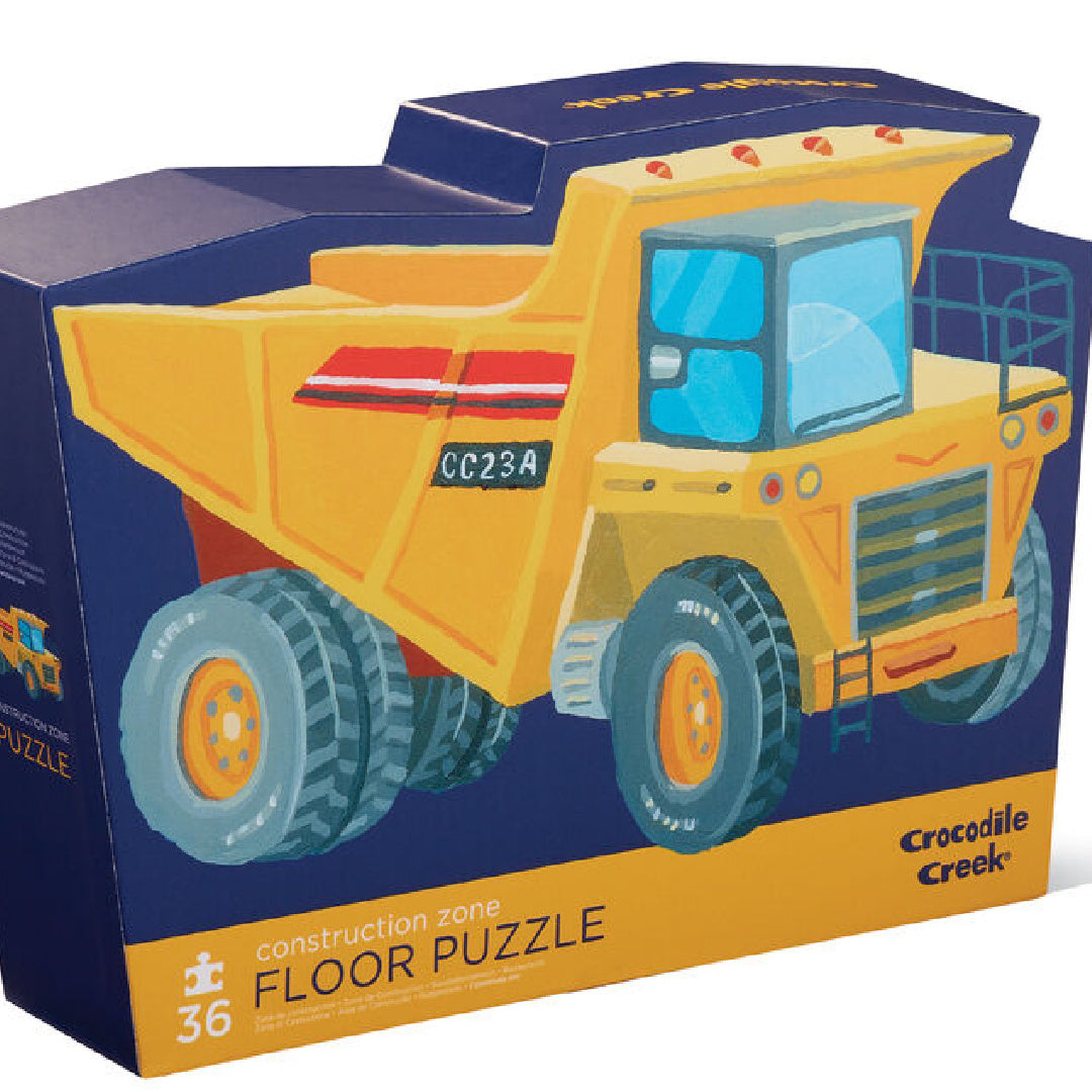 CROCODILE CREEK CLASSIC FLOOR PUZZLE 36PCE - CONSTRUCTION ZONE