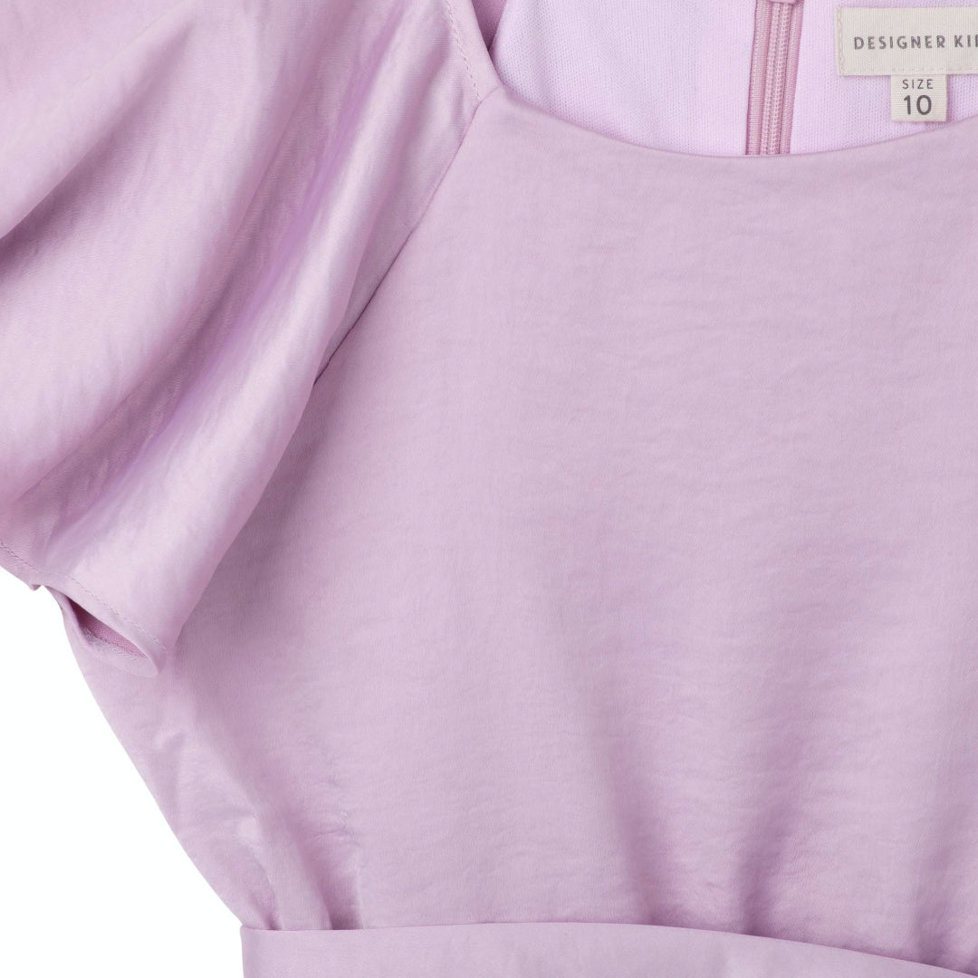 DESIGNER KIDZ GIGI FLUTTER SLEEVE DRESS - LILAC
