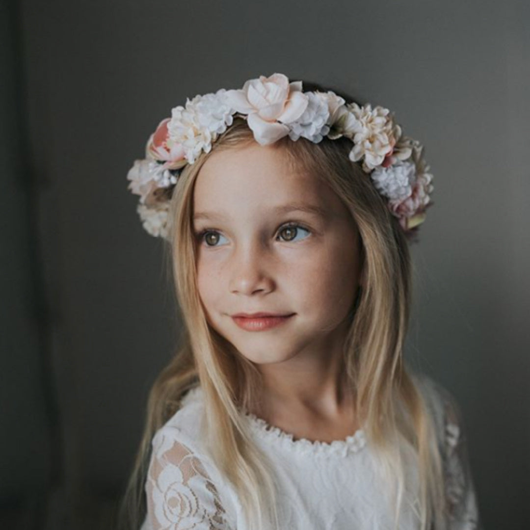DESIGNER KIDZ JULIET FLOWER CROWN [PINK]