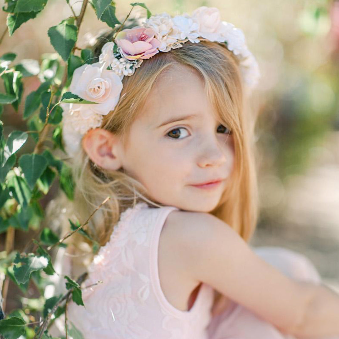 DESIGNER KIDZ JULIET FLOWER CROWN [PINK]