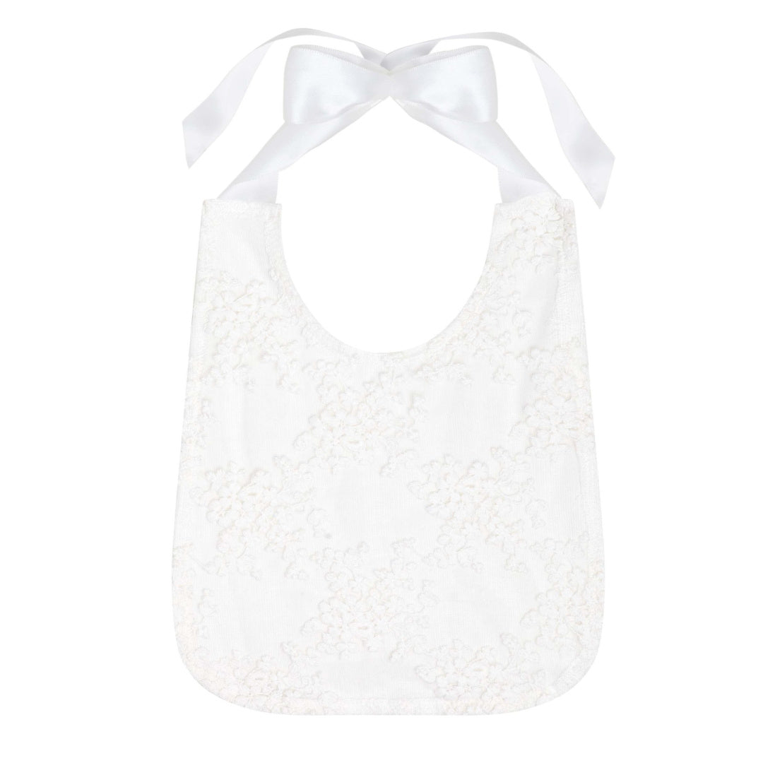 DESIGNER KIDZ SOPHIA CHRISTENING BIB - IVORY