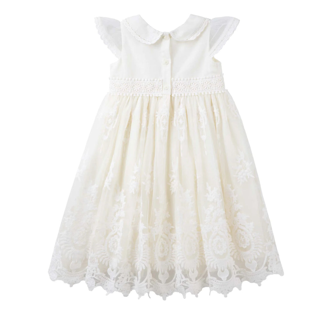 DESIGNER KIDZ AVA ANTIQUE LACE CHRISTENING GOWN