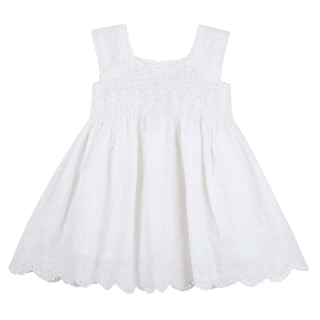DESIGNER KIDZ BETSY LACE DRESS - WHITE