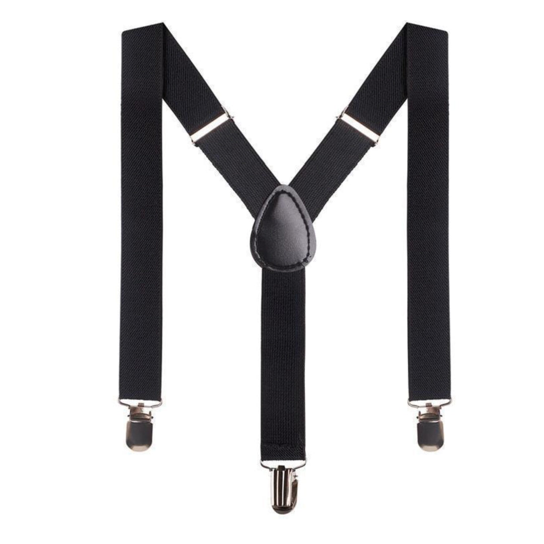 DESIGNER KIDZ BOYS BRADLEY SUSPENDERS - BLACK