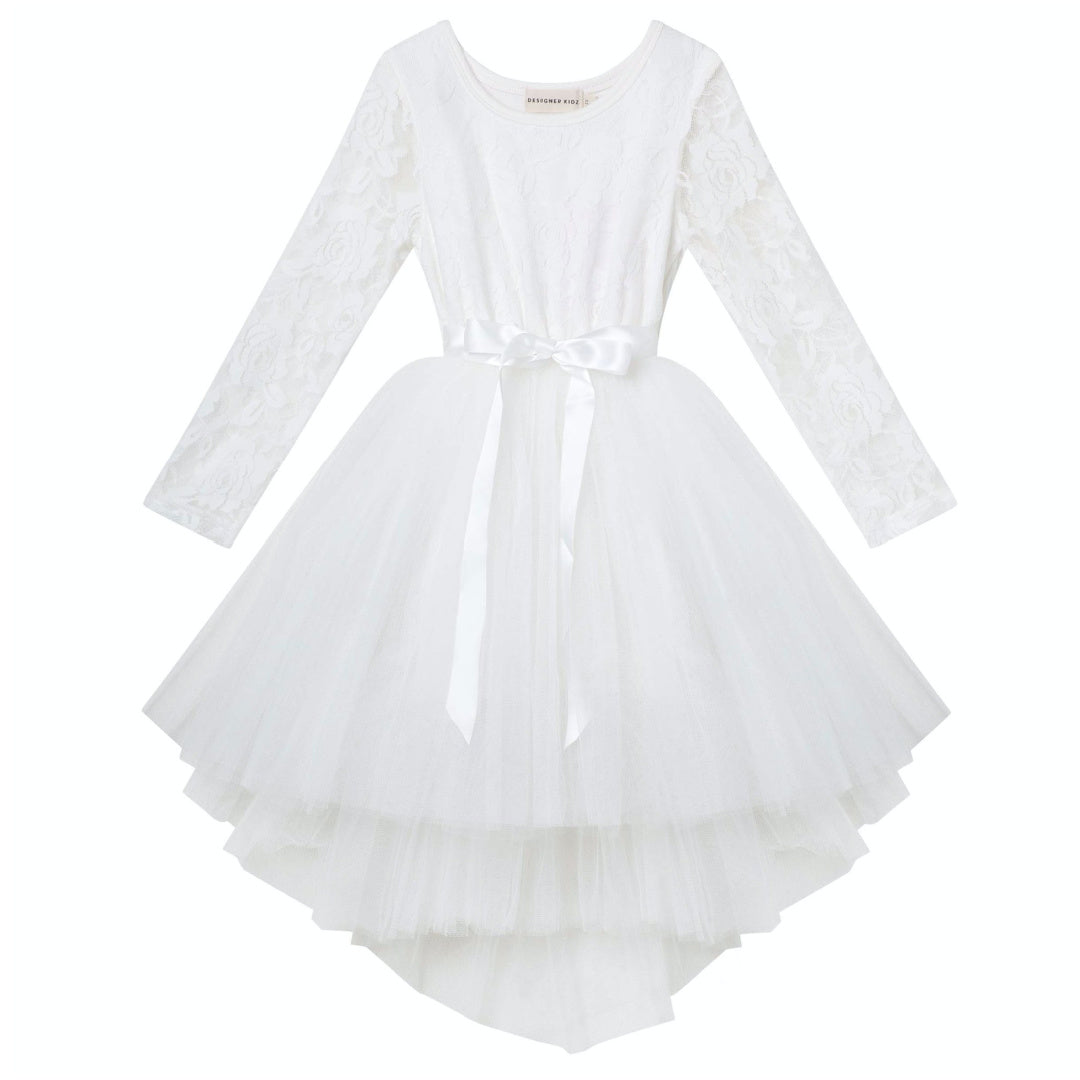 DESIGNER KIDZ CANDI LACE TUTU DRESS [IVORY]