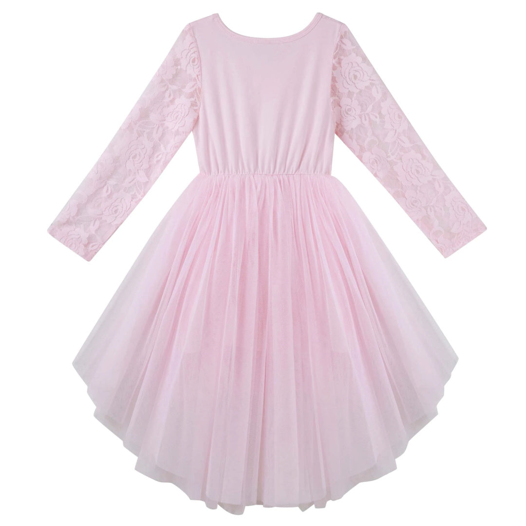 DESIGNER KIDZ CANDI LACE TUTU DRESS [PALE PINK]