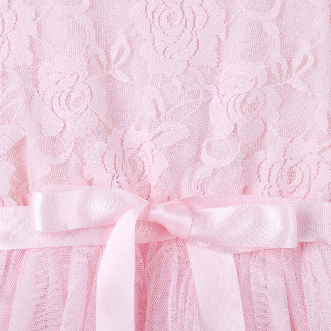 DESIGNER KIDZ CANDI LACE TUTU DRESS [PALE PINK]