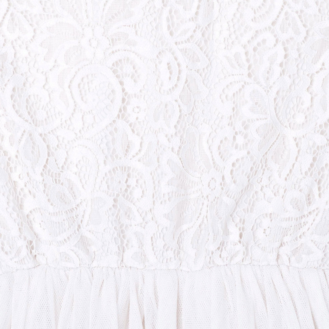 DESIGNER KIDZ DELILAH LACE DRESS - IVORY