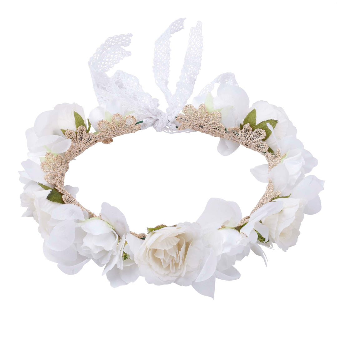 DESIGNER KIDZ JULIET FLOWER CROWN [IVORY]