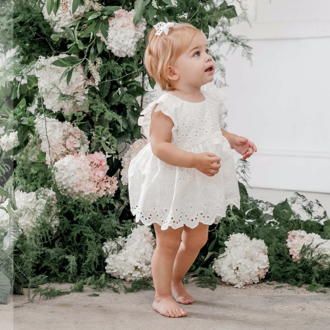 DESIGNER KIDZ SUZANNE DRESS &amp; BLOOMER SET