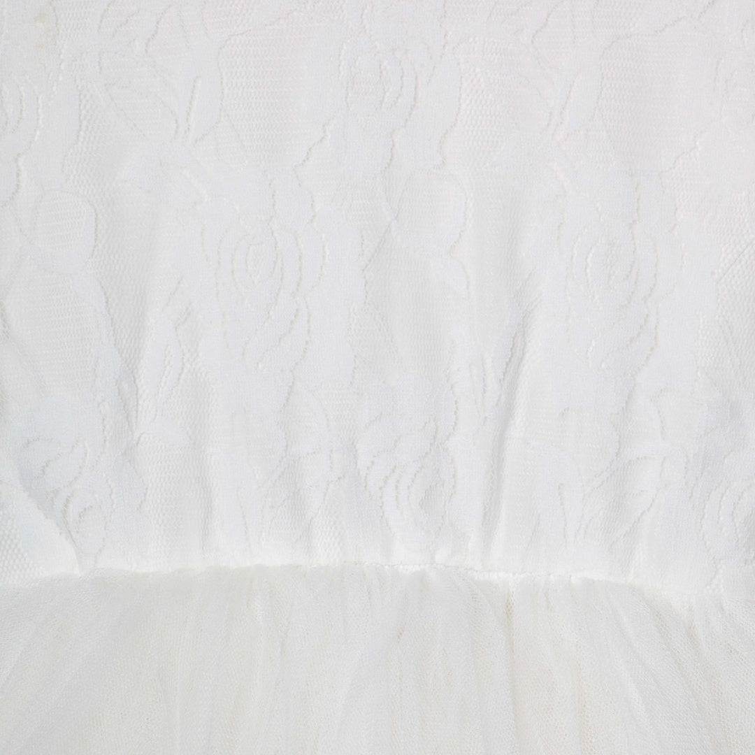 DESIGNER KIDZ SOPHIE L/S LACE BODICE TUTU DRESS - IVORY