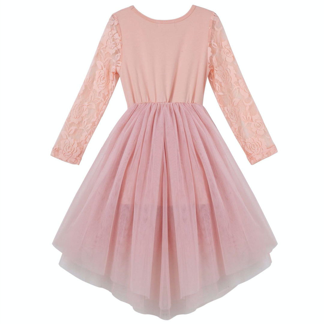 DESIGNER KIDZ CANDI LACE TUTU DRESS [TEA ROSE]