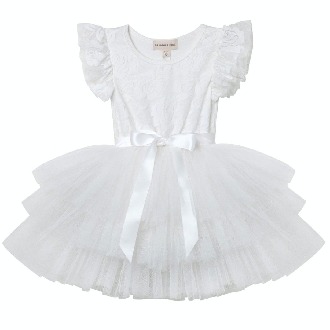DESIGNER KIDZ MY FIRST LACE TUTU DRESS - IVORY