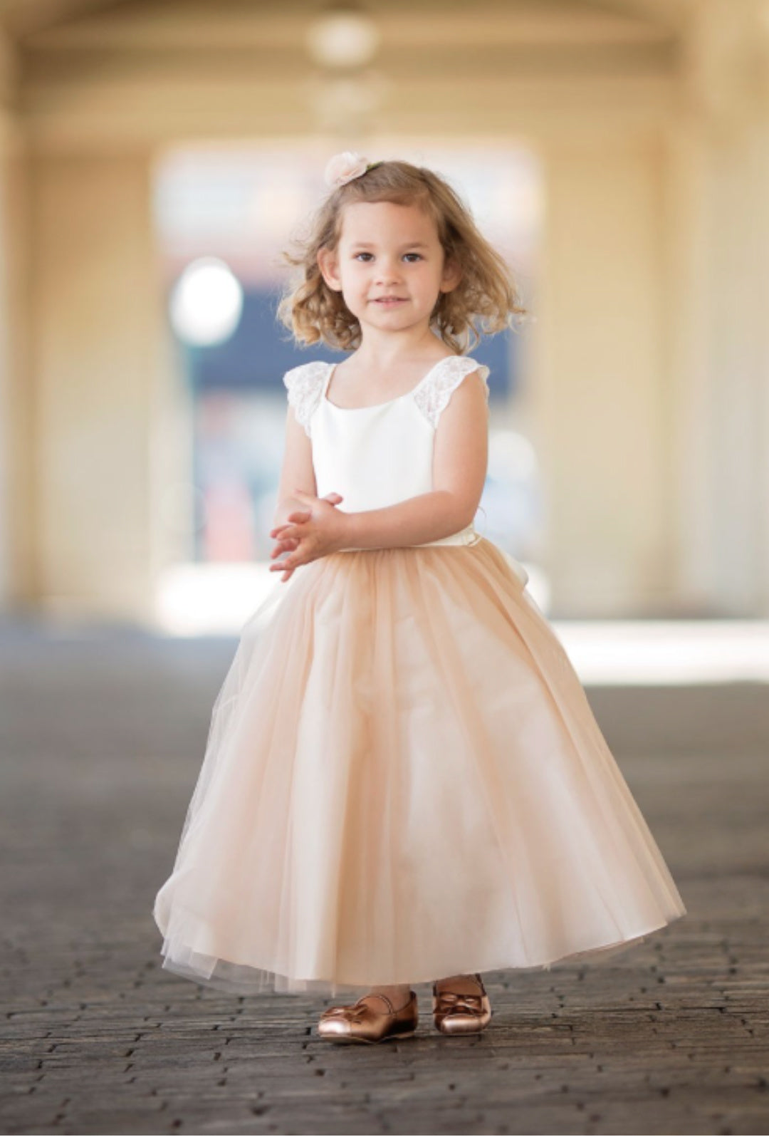 EXECUKIDS 'EVA' DRESS - EK12 [CHAMPAGNE]
