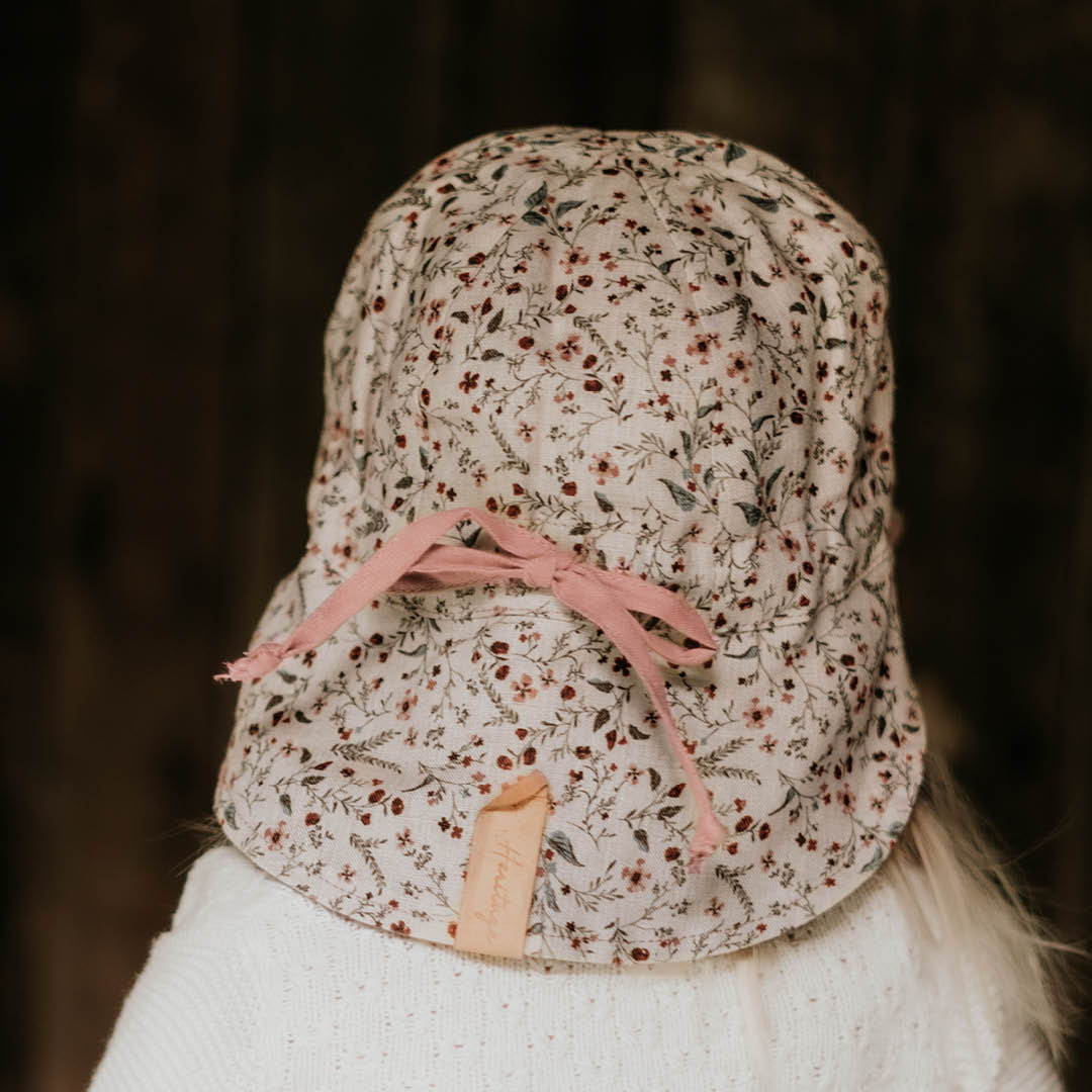 BEDHEAD HERITAGE &#39;LOUNGER&#39; BABY REVERSIBLE FLAT SUN HAT - LUCY / ROSA