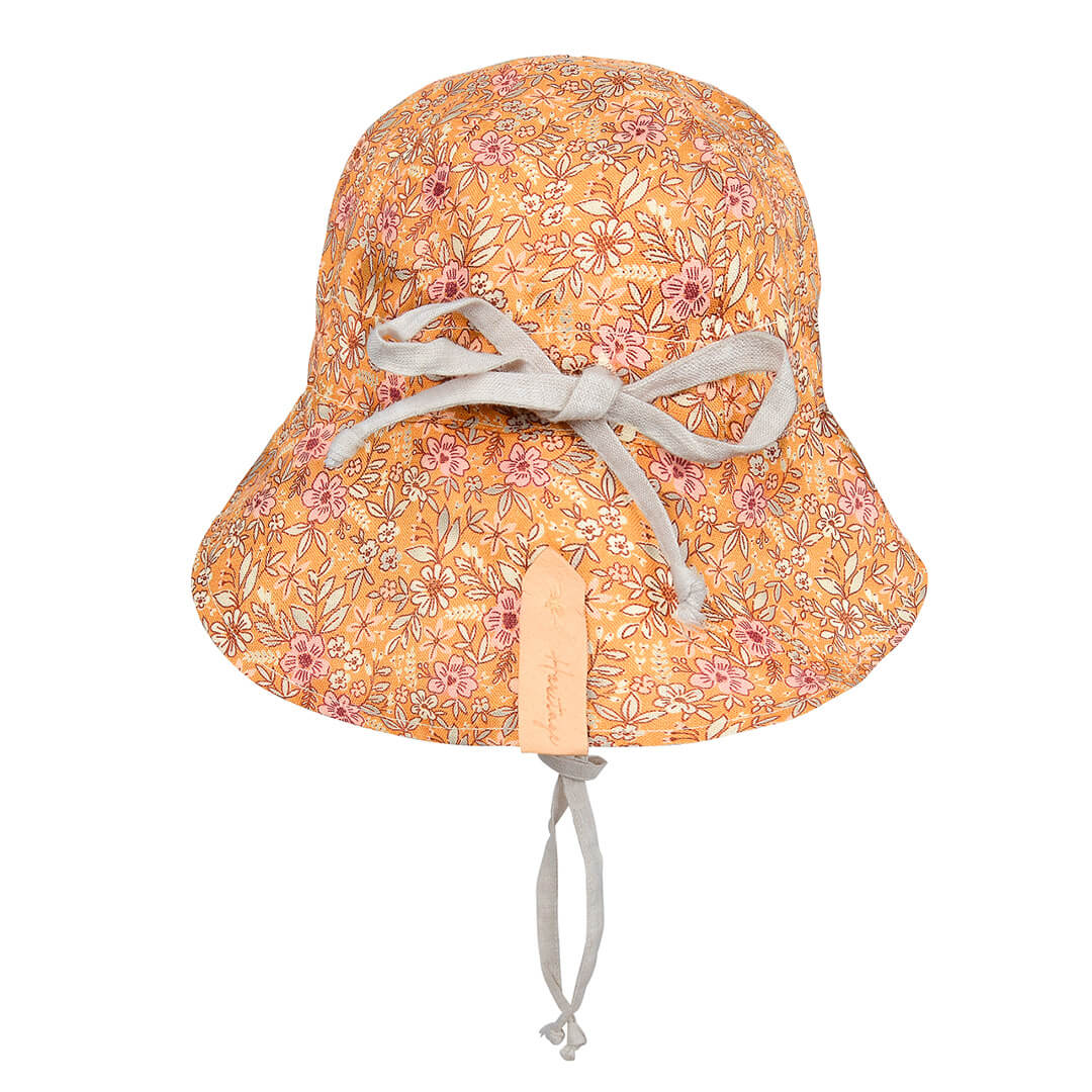 BEDHEAD HERITAGE &#39;LOUNGER&#39; BABY REVERSIBLE FLAT SUN HAT - ALICE / FLAX