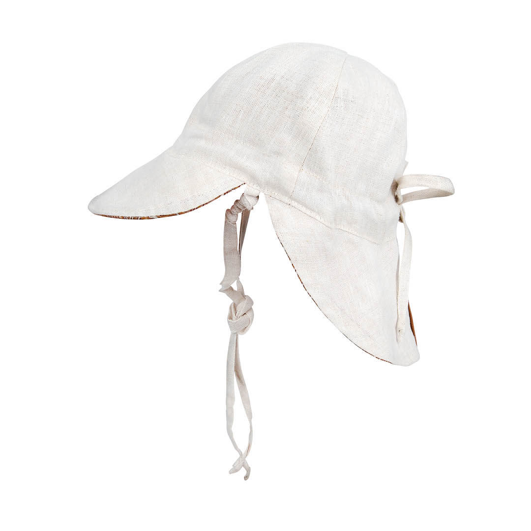 BEDHEAD HERITAGE &#39;LOUNGER&#39; BABY REVERSIBLE FLAT SUN HAT - ALICE / FLAX