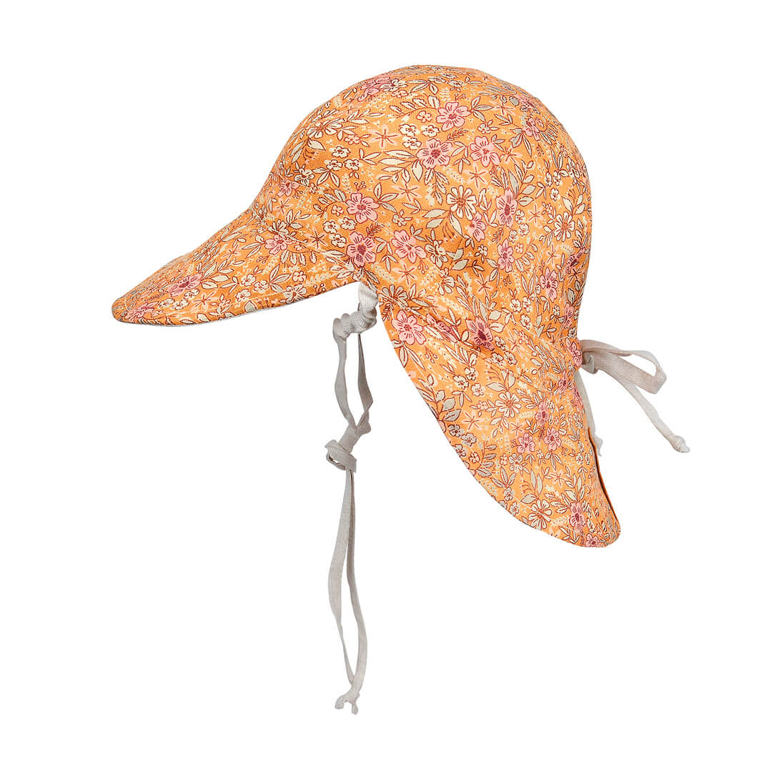 BEDHEAD HERITAGE &#39;LOUNGER&#39; BABY REVERSIBLE FLAT SUN HAT - ALICE / FLAX