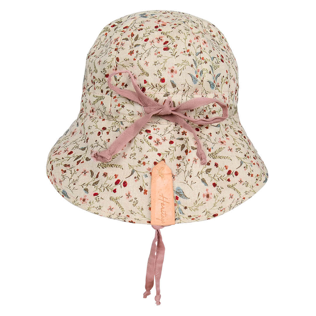 BEDHEAD HERITAGE &#39;LOUNGER&#39; BABY REVERSIBLE FLAT SUN HAT - LUCY / ROSA