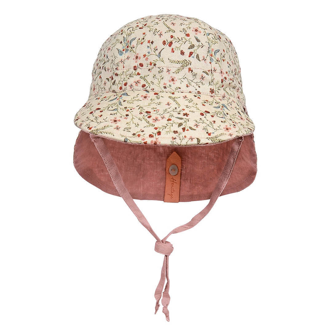 BEDHEAD HERITAGE &#39;LOUNGER&#39; BABY REVERSIBLE FLAT SUN HAT - LUCY / ROSA