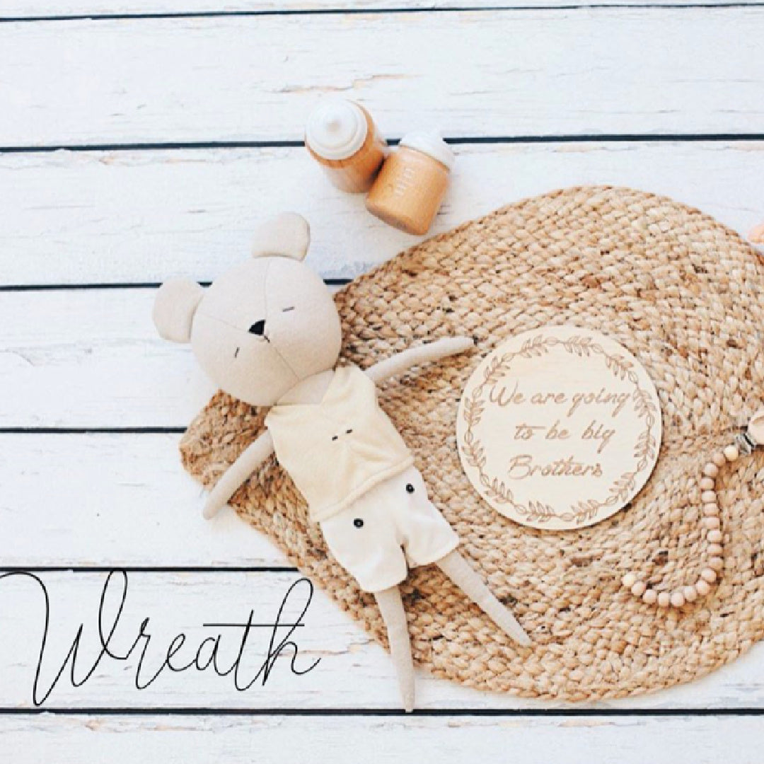 HELLO FERN WOODEN SINGLE ANNOUNCEMENT DISC -  WE ARE GOING TO BE BIG BROTHERS