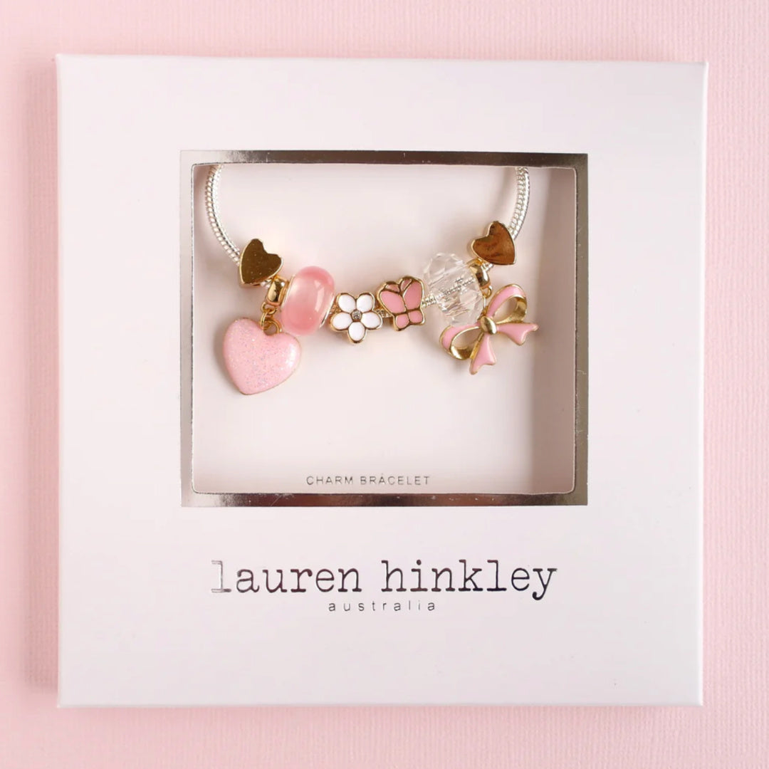 LAUREN HINKLEY PINK FANTASIA CHARM BRACELET