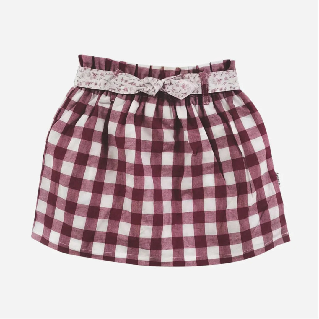 LOVE HENRY GIRLS CHARLOTTE SKIRT - FUSCHIA CHECK
