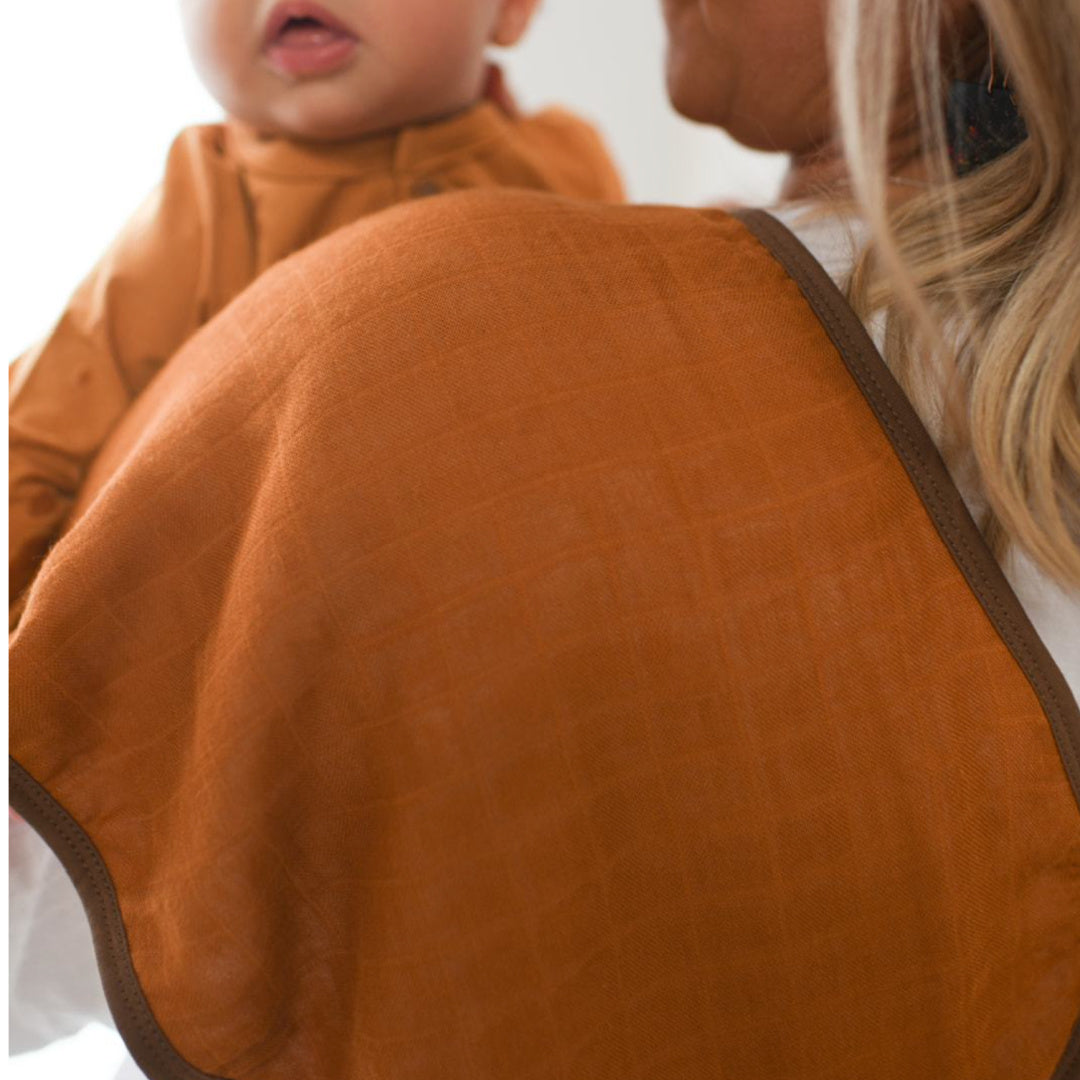 LUNA'S TREASURES DESERT BRONZE MUSLIN BURP CLOTH