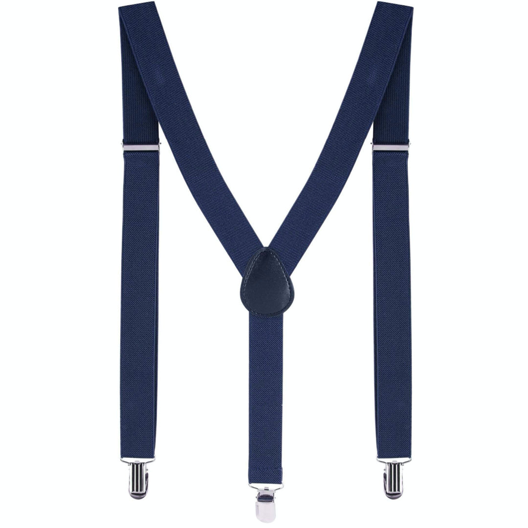 DESIGNER KIDZ BOYS BRADLEY SUSPENDERS - NAVY