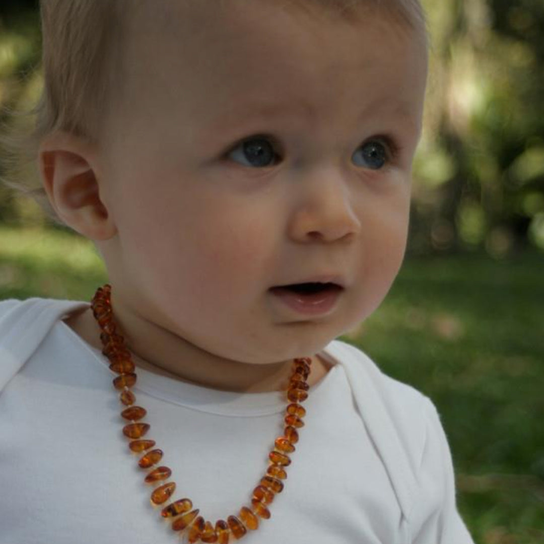 NATURES CHILD AMBER NECKLACE - COGNAC