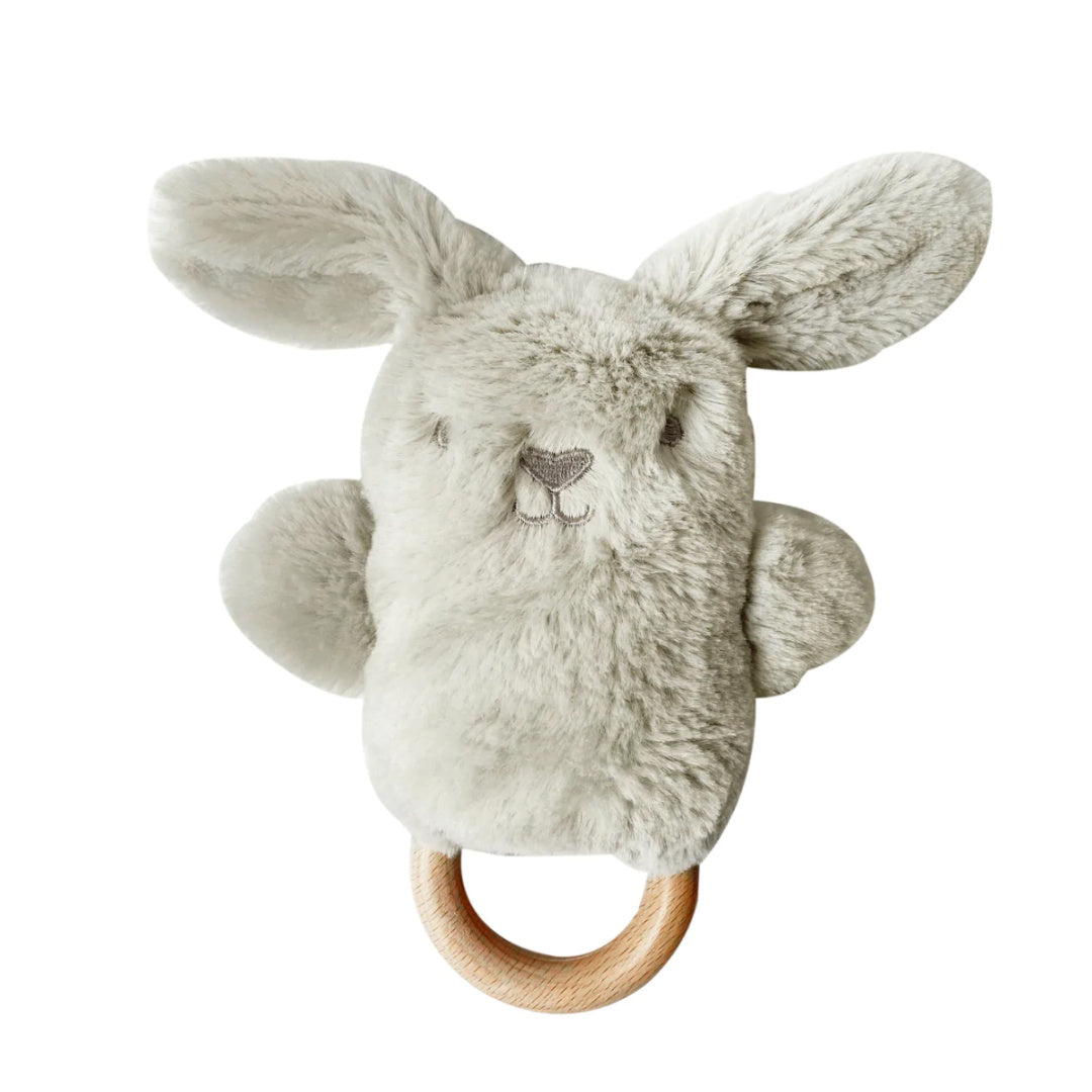 OB DESIGNS BABY RATTLE & TEETHING RING - ZIGGY BUNNY