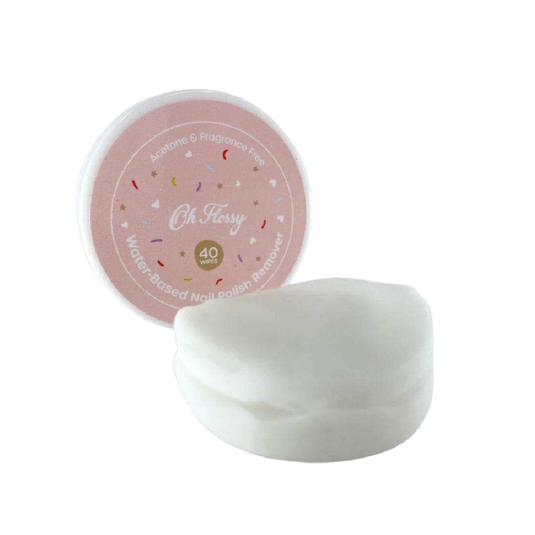 OH FLOSSY WATER-BASED NAIL POLISH REMOVER WIPES