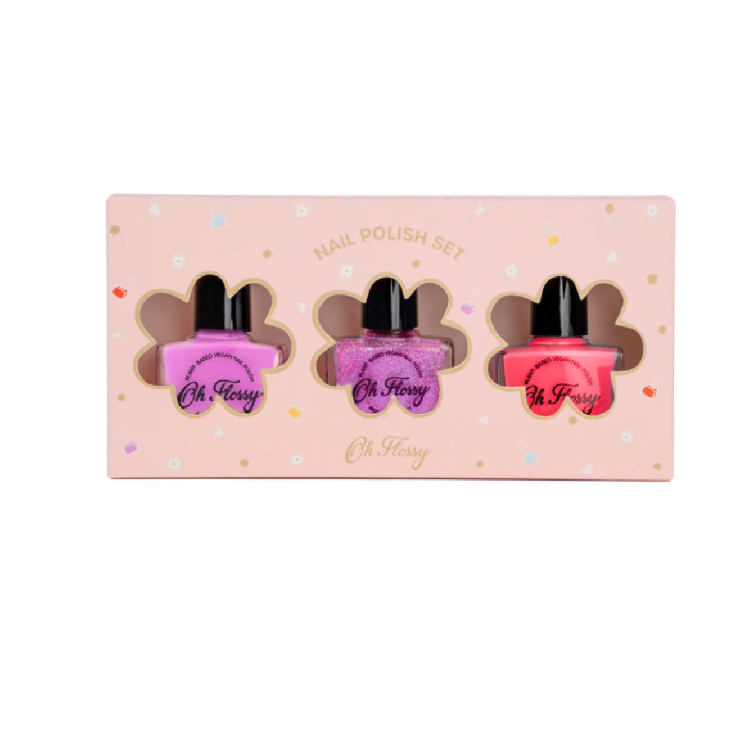 OH FLOSSY PINK PAMPER NAIL POLISH SET
