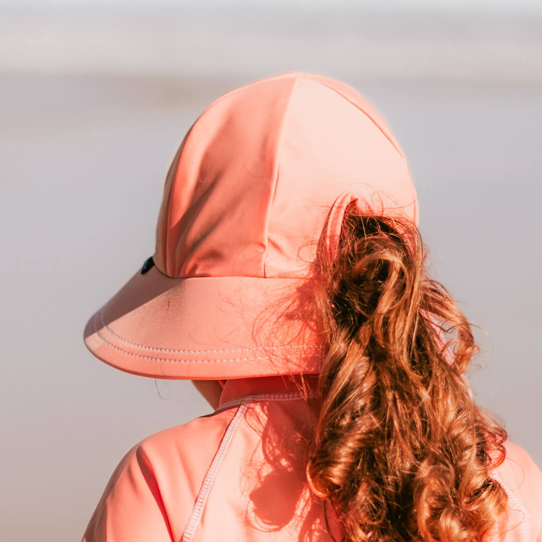 BEDHEAD KIDS UPF50+ SWIM PONYTAIL BUCKET HAT - PEACH