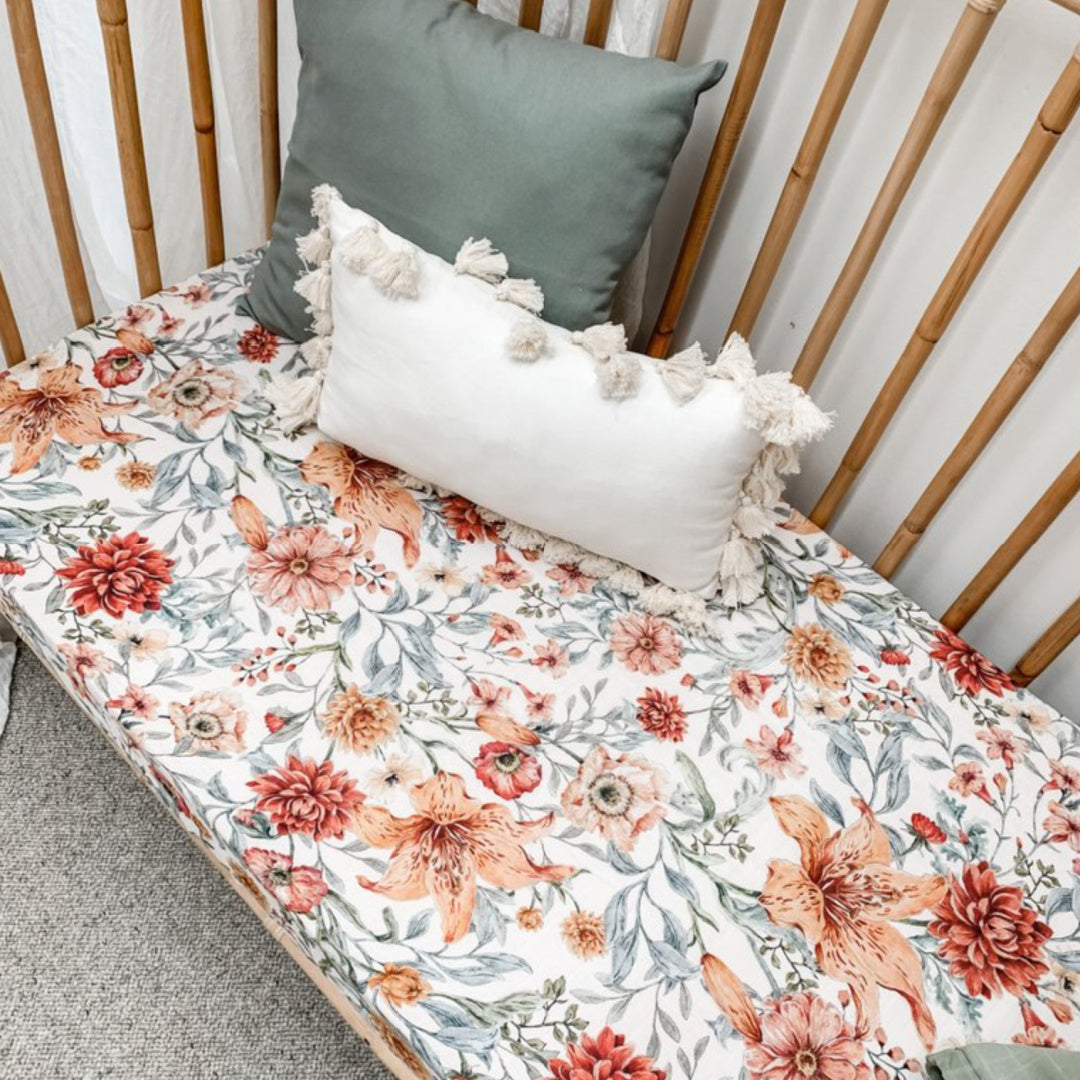 POP YA TOT LE PICCADILLY MUSLIN FITTED COT SHEET