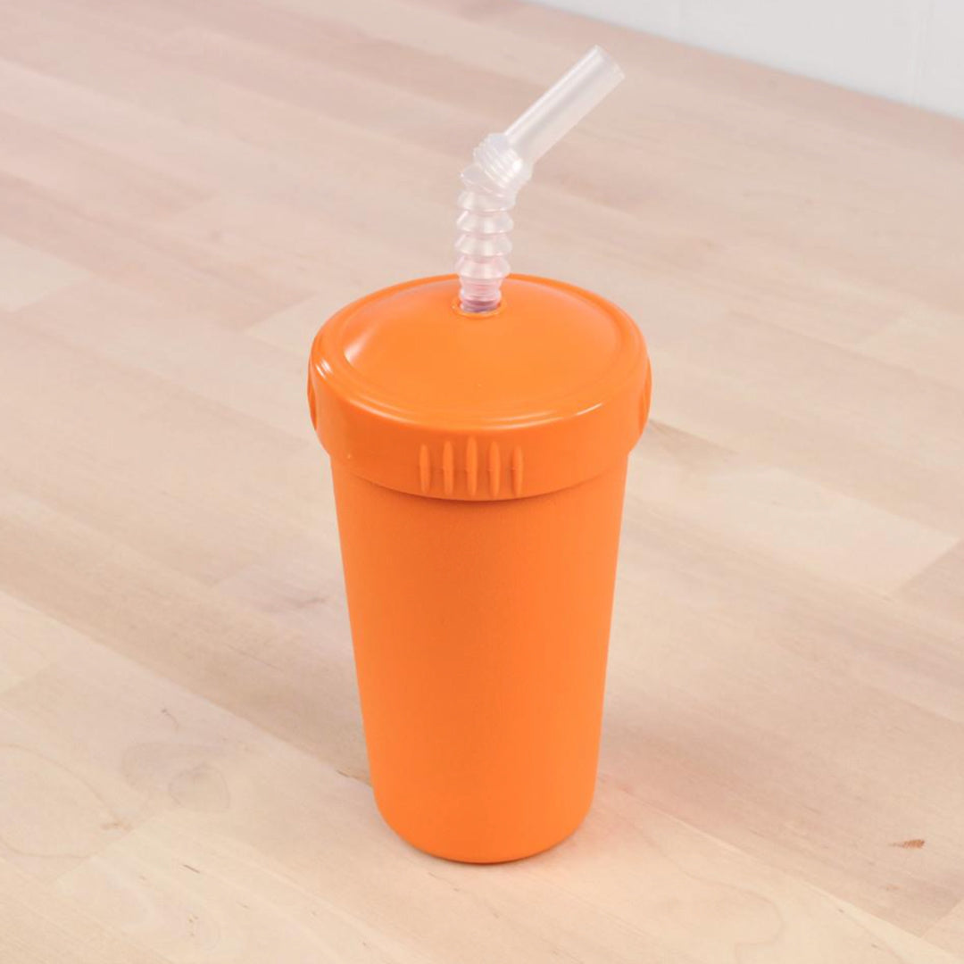 REPLAY STRAW CUP WITH REUSABLE STRAW - ORANGE