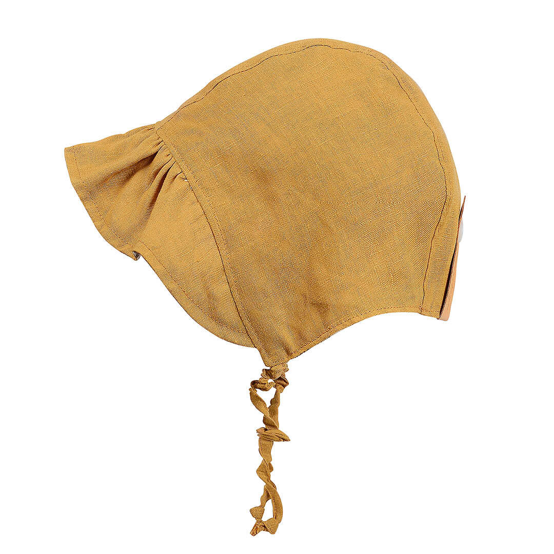 BEDHEAD HERITAGE &#39;SEARCHER&#39; REVERSIBLE RUFFLE BONNET - PEONY / MAIZE