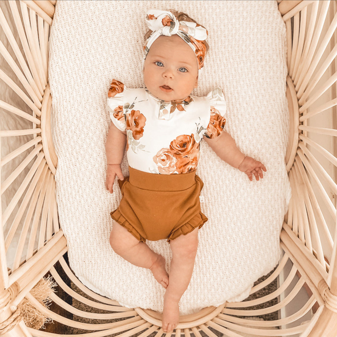 SNUGGLE HUNNY ORGANIC HIGH WAIST BLOOMERS - CHESTNUT