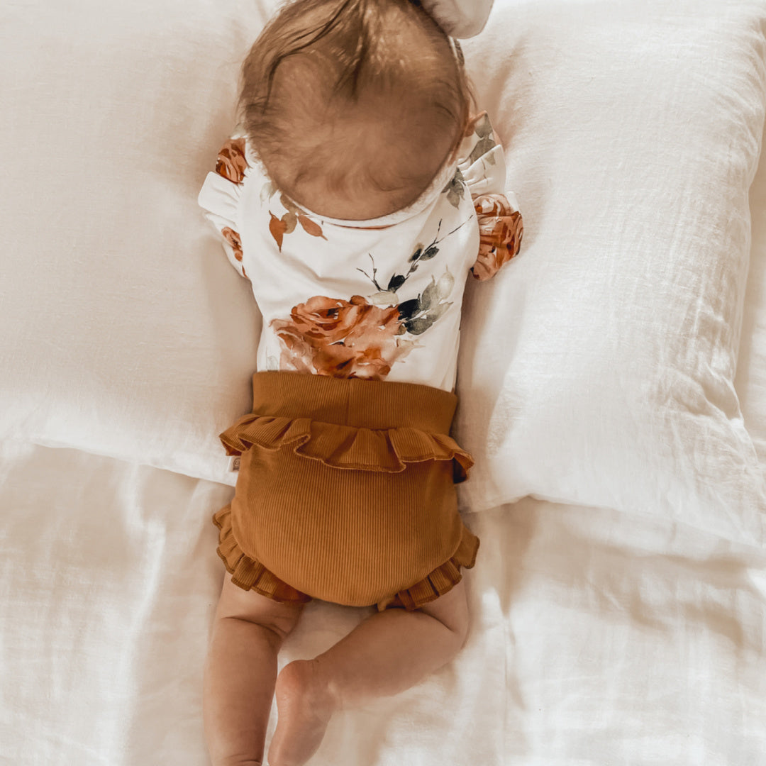 SNUGGLE HUNNY ORGANIC HIGH WAIST BLOOMERS - CHESTNUT