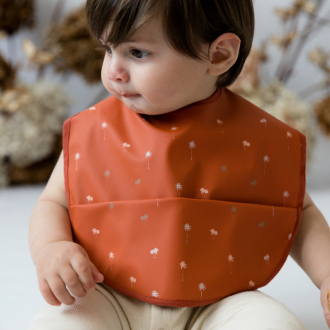 SNUGGLE HUNNY WATERPROOF BABY BIB - PALM