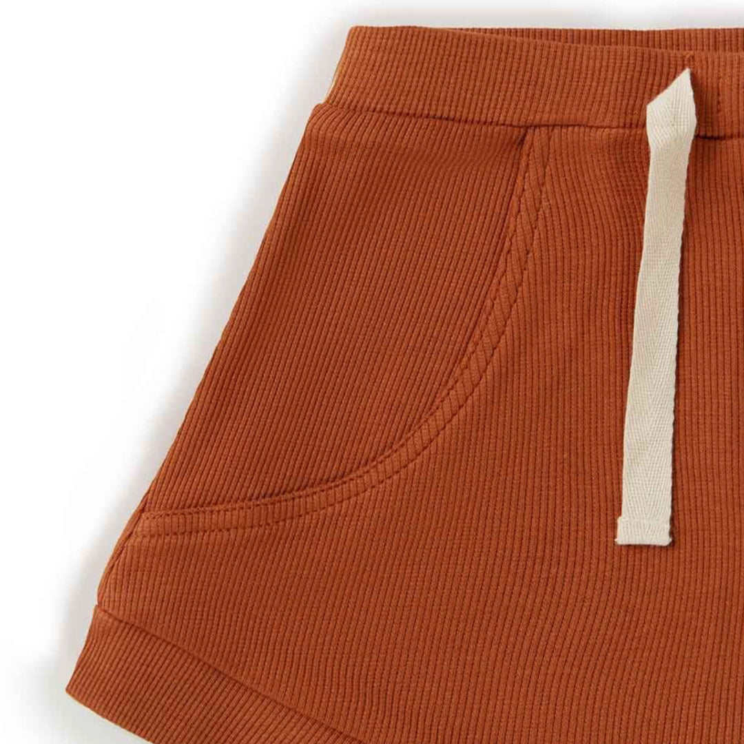SNUGGLE HUNNY ORGANIC BABY SHORTS - BISCUIT