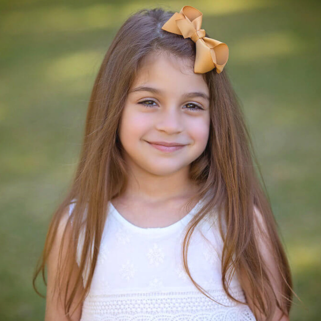 SNUGGLE HUNNY BOW CLIP MEDIUM - MUSTARD