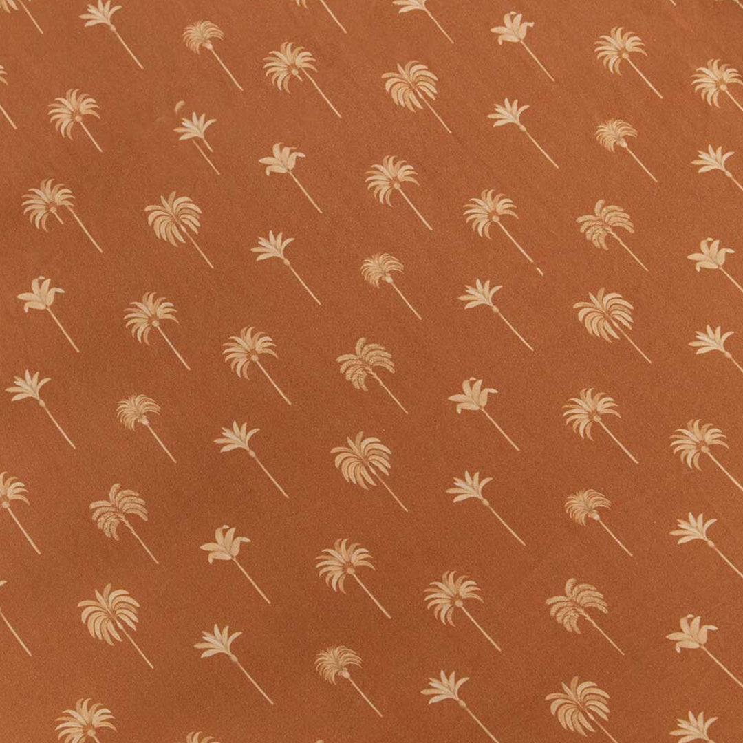 SNUGGLE HUNNY ORGANIC FITTED BASSINET SHEET / CHANGE PAD COVER - BRONZE PALM