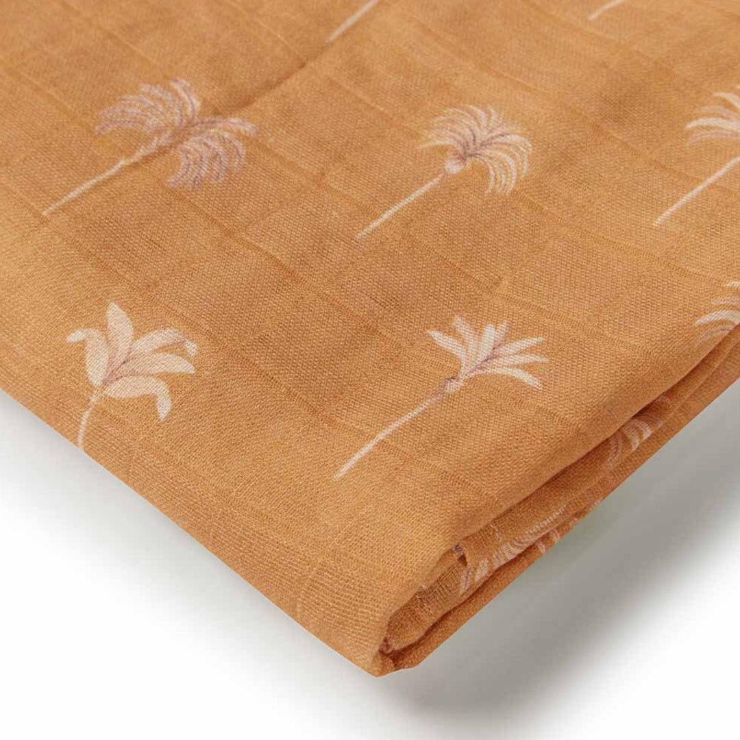 SNUGGLE HUNNY ORGANIC MUSLIN WRAP - BRONZE PALM