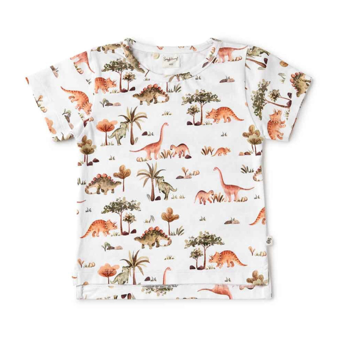 SNUGGLE HUNNY ORGANIC SHORT SLEEVE T-SHIRT - DINO