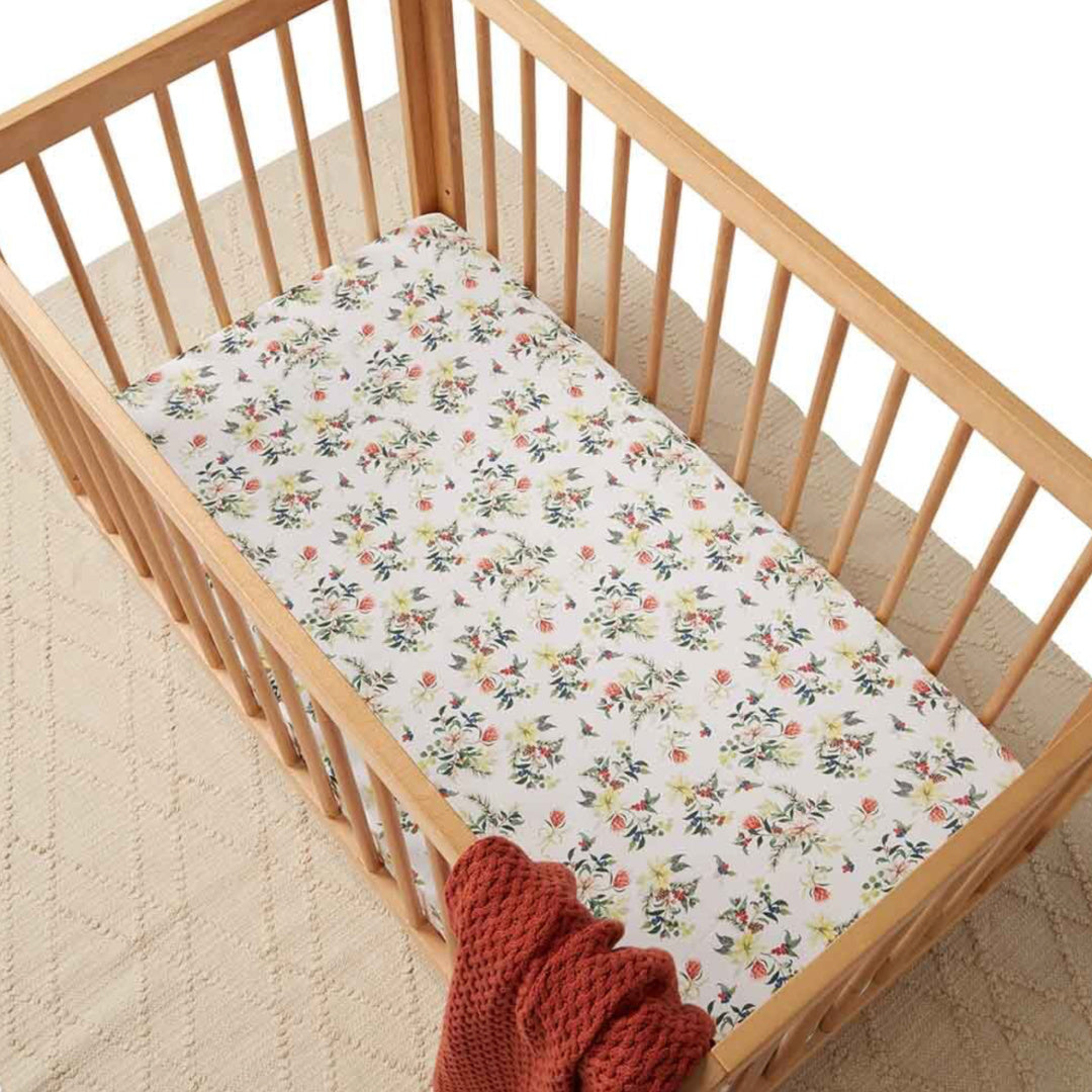 SNUGGLE HUNNY FITTED COT SHEET - FESTIVAL BERRY (LIMITED EDITION)