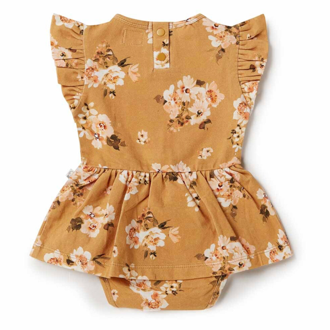 SNUGGLE HUNNY ORGANIC DRESS - GOLDEN FLOWER