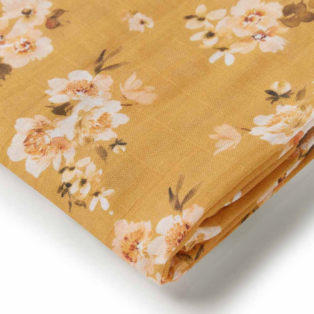 SNUGGLE HUNNY ORGANIC MUSLIN WRAP - GOLDEN FLOWER